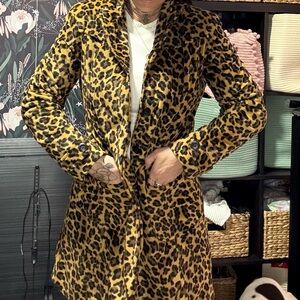 Dollhouse Women's Leopard Teddy Jacket